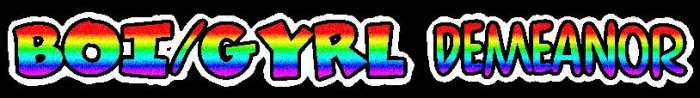 Boi/Gyrl Rainbow bumper sticker