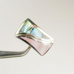Vibrant Color Combination Sterling Silver Size 6 Ring R1234