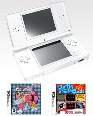 Nintendo DS Lite (Polar White) Bundle w/ 11 Games