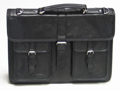Embassy Trendy Black Genuine Leather Executive Attache