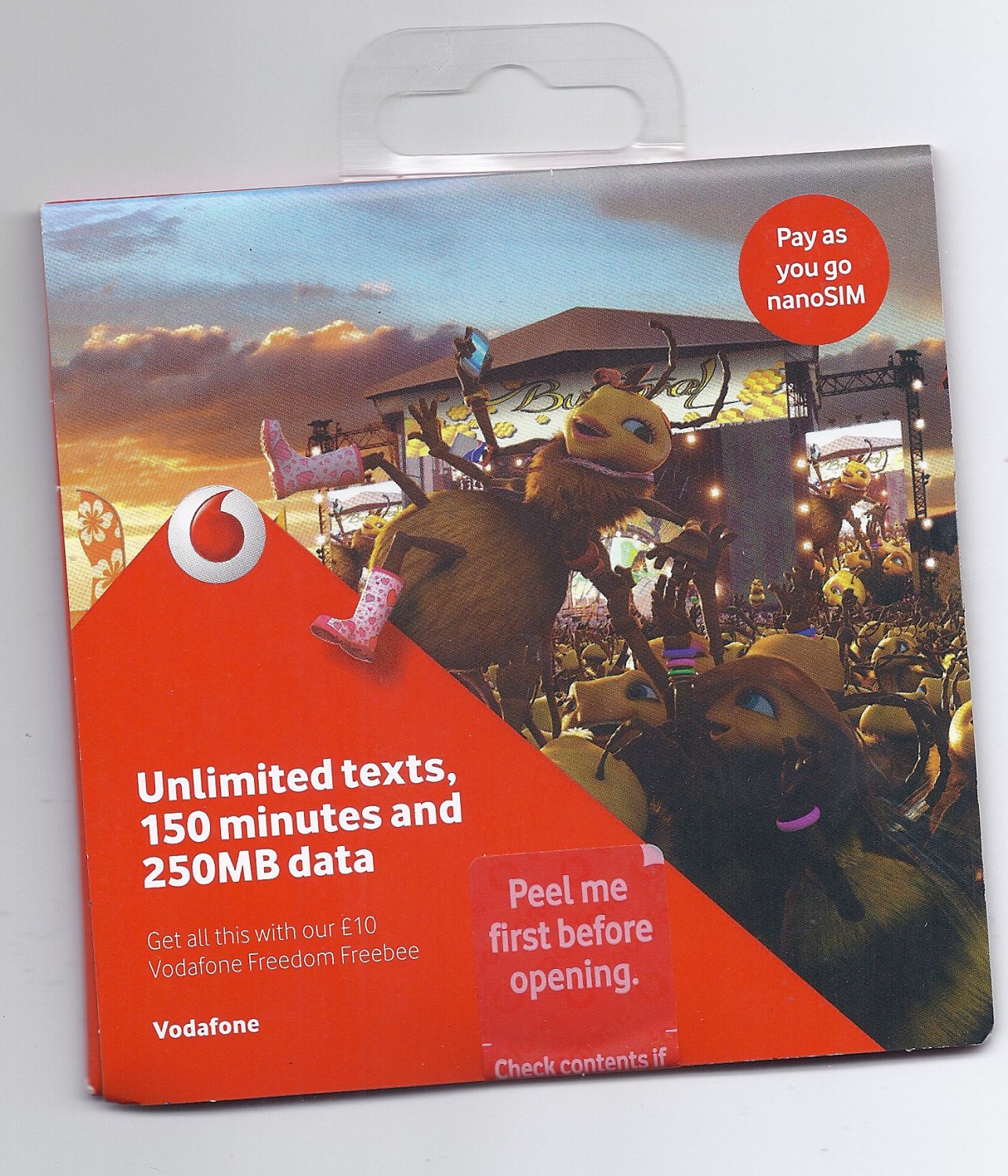 UK VODAFONE PREPAID GSM PAY AS YOU TALK NANO SIM CARD £10