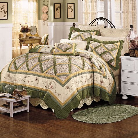 Lady Scarborough Fair Handmade Quilt Free Shams King