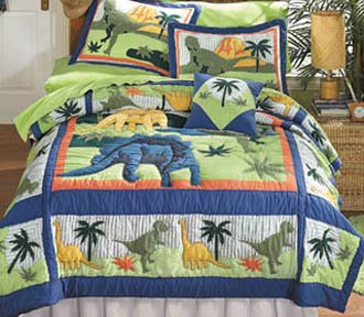 Living Land of Dinosaurs Quilts with FREE* Shams Full