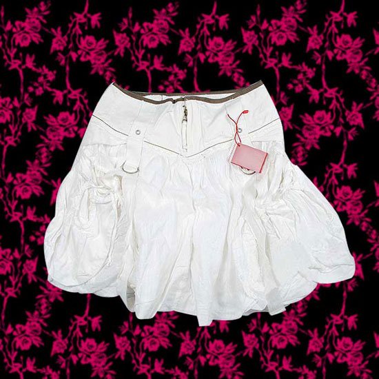 Sale! Marithe+Francois Girbaud Summer cotton skirt white