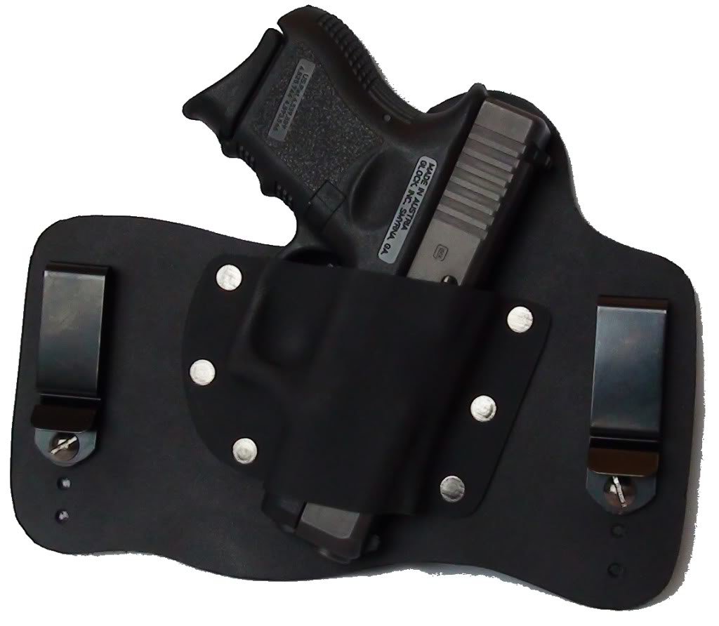 FoxX Leather & Kydex IWB Holster Glock 26, 27 and 33 Hybrid Holster