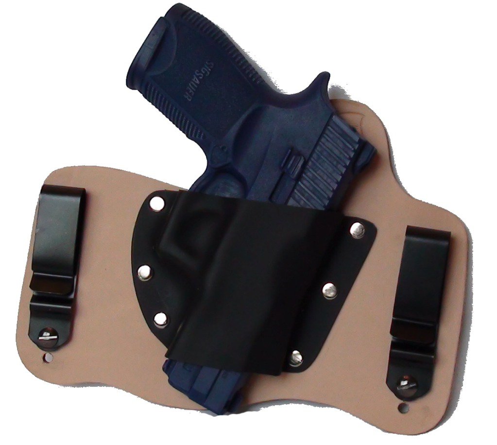 FoxX Leather & Kydex IWB Hybrid Holster Sig Sauer P250c 9, 40 & 45 RH