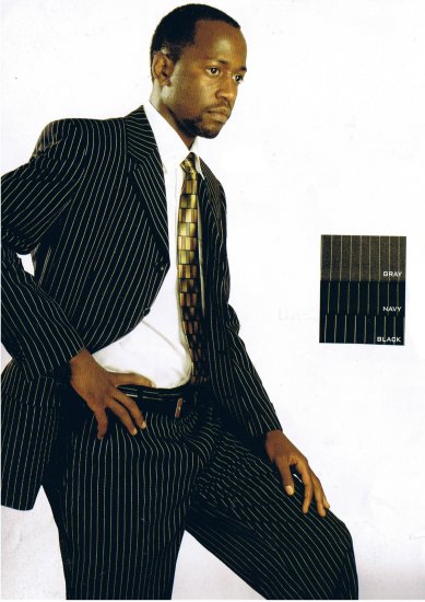 PINSTRIPE FOUR-BUTTON SUIT