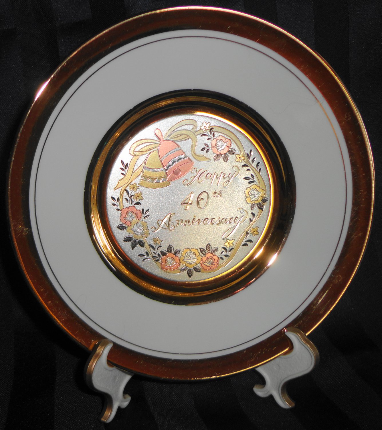 Chokin 40th Anniversary Guilded China Plate Dynasty 24kt