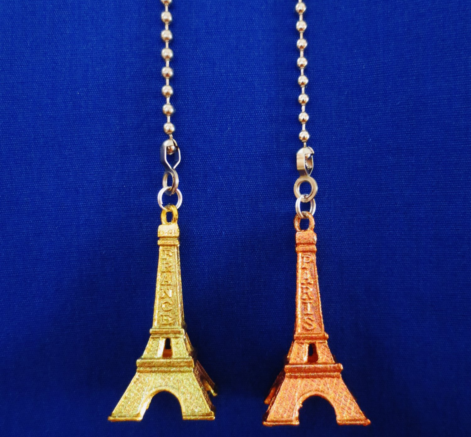 Set of 2 Eiffel Towers Paris Landmark Ceiling Fan Light ...