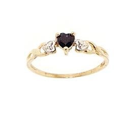 Heart Sapphire and Gold Ring