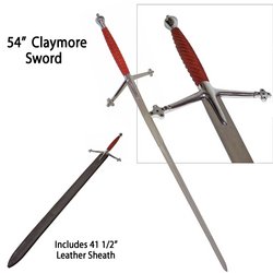 Claymore Sword - Silver & Wood Handle