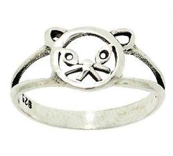 Sterling Silver Cat Ring (Size: 5.5)