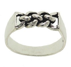 Sterling Silver Twisted Ring (size: 7)