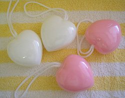 Pink Heart Soap on Rope