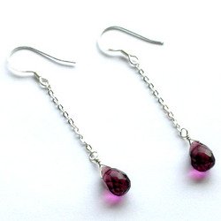 Taolei (Purple) Sterling silver earrings