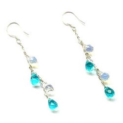 Taolei Sterling silver earrings (Turquoise, opal)