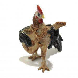 chicken playing guitar
