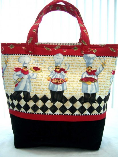 Cute Chef Reusable Grocery Shopping Market Tote Bag