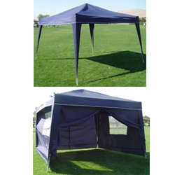 10 x 10 BLUE EZ Pop up Canopy w/4 sidewalls(ITEM#A10X10)