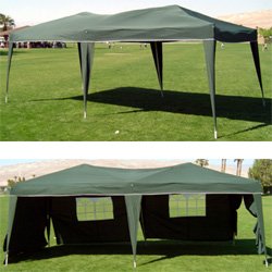 10 x 20 EZ Pop Up Canopy w/6 sidewalls**WHITE, GREEN OR BLUE
