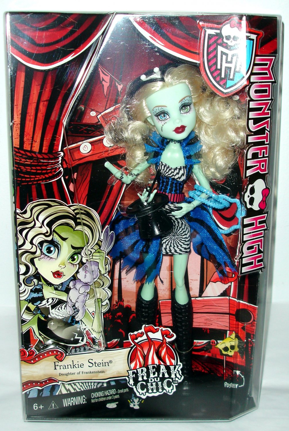 Monster High Freak Du Chic Frankie Stein Magician Doll New