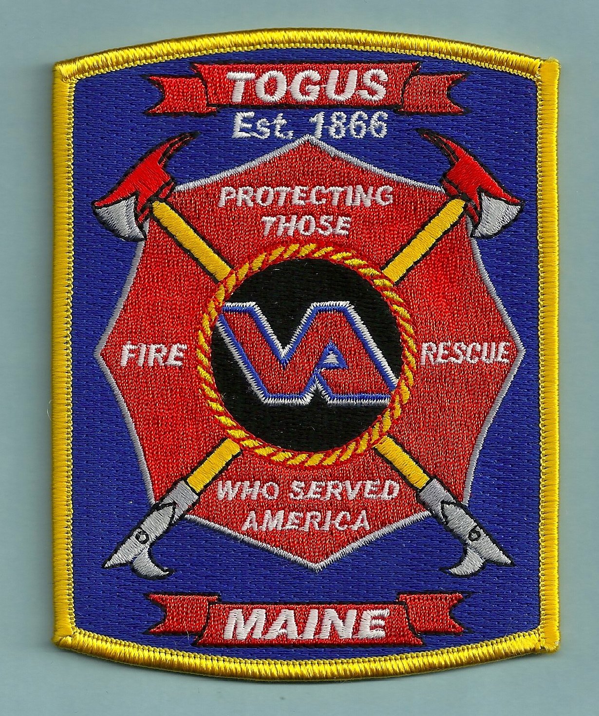 Togus V. A. Hospital Maine Fire Rescue Patch