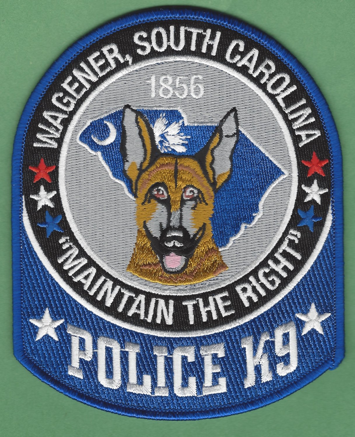 Wagener South Carolina Police K9 Unit Patch