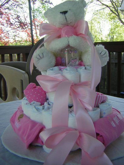 2 Tier Got Milk? Diaper Cake *Girl*