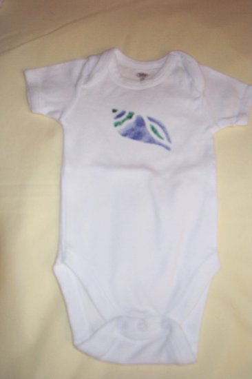 Shell Stenciled Onesie