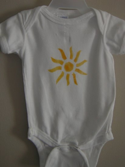 Sun Stenciled Onesie