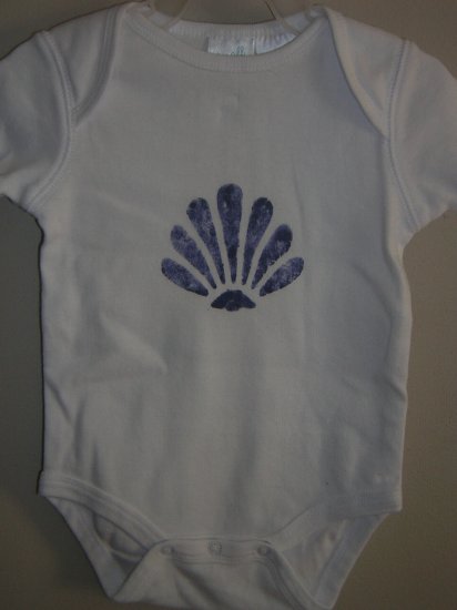 Shell Stenciled Onesie