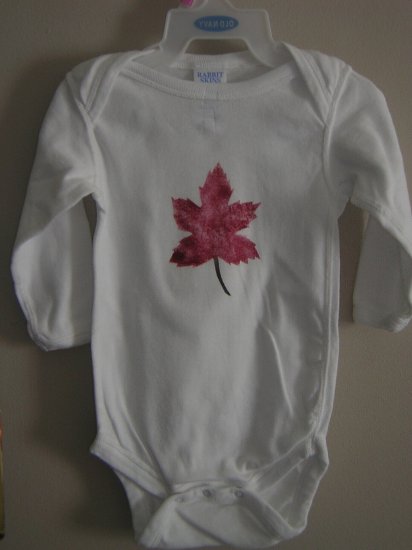 Maple leaf Stenciled Onesie