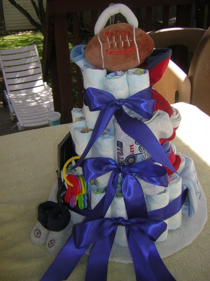 Custom Sports Diaper cake