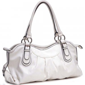 Womens Front Pleated Soft Tote Bag