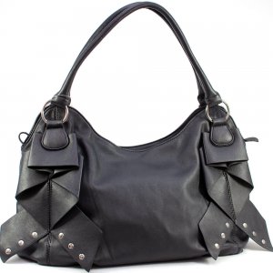 Shoulder bag with front layer decoration