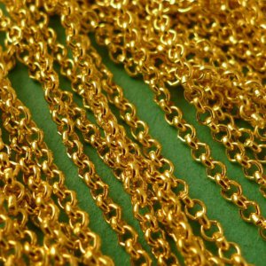 5 meters Golden Cross Chain 2mm