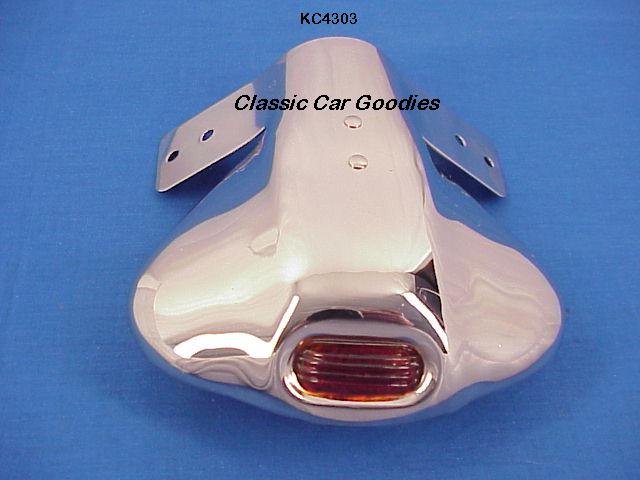 Exhaust Deflector ''Glass Red Eye'' Stainless Steel