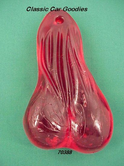 Bull Balls ''Translucent Red'' Huge Pair of Rubber Nuts!