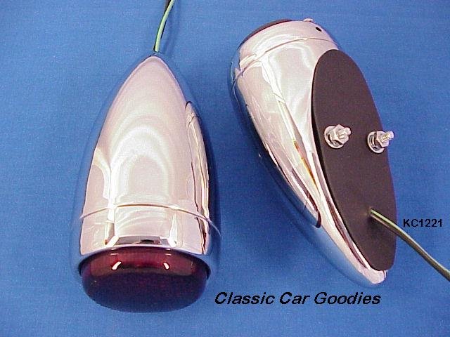1939 Chevy Tail Light Ass'y Chrome New Pair! Street Rod