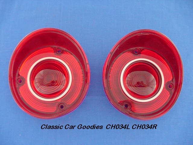1972 Chevelle SS Malibu Tail Light Lenses. New Pair!