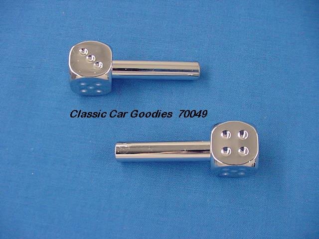 Door Lock Knobs "Chrome Dice"