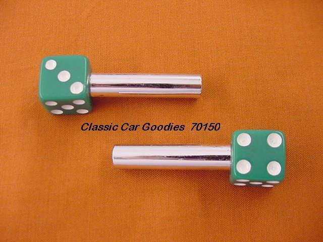 Door Lock Knobs "Green Dice"