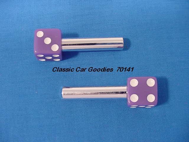 Door Lock Knobs "Purple Dice"