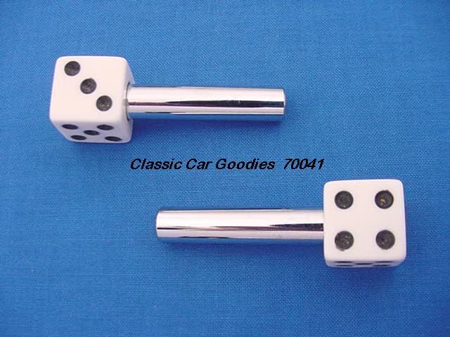 Door Lock Knobs "White Dice"