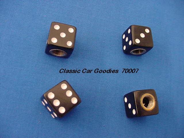 Tire Valve Caps "Black Dice"
