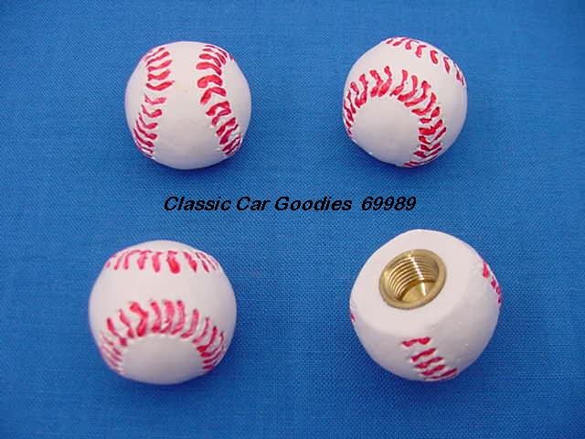 Tire Valve Caps "Baseball"