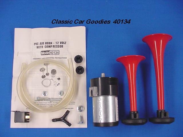 Dual Air Horn Kit with Compressor. 12 Volt. Wake Up!
