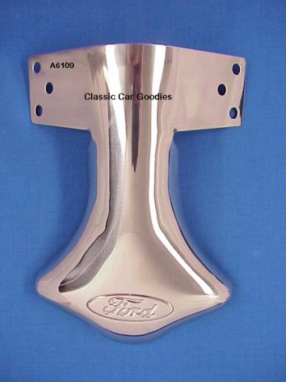 Exhaust Deflector "Ford Oval" Polished Stainless Steel