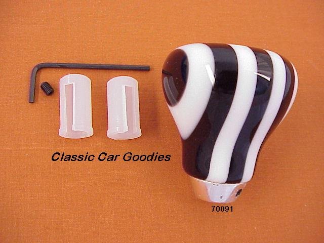 Shift Knob "9 Layer Twist Black and White"