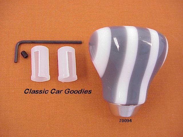 Shift Knob "9 Layer Twist Gray and White"